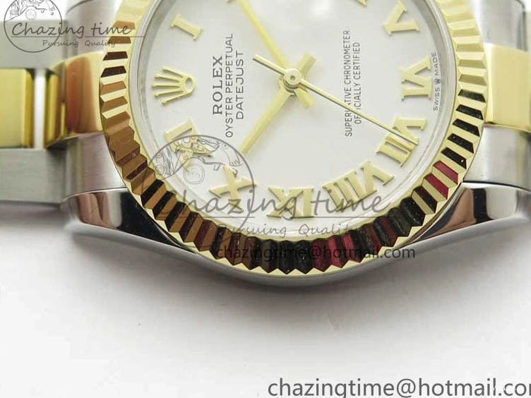 YG SS Best Dial White Oyster SS 278273 Bracelet Maker Datejust BP Edition 31mm YG on Roman 0113